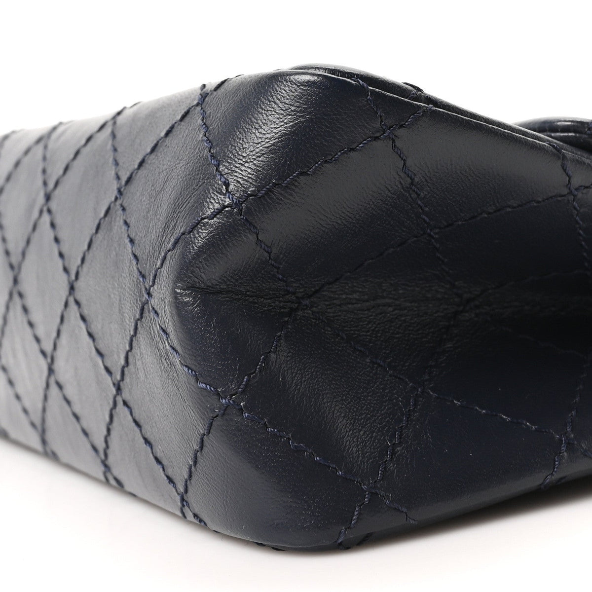 Aged Calfskin Quilted 2.55 Reissue Mini Flap Navy