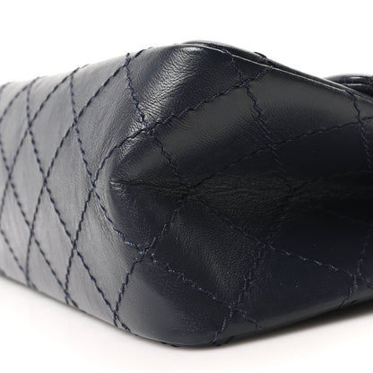 Aged Calfskin Quilted 2.55 Reissue Mini Flap Navy