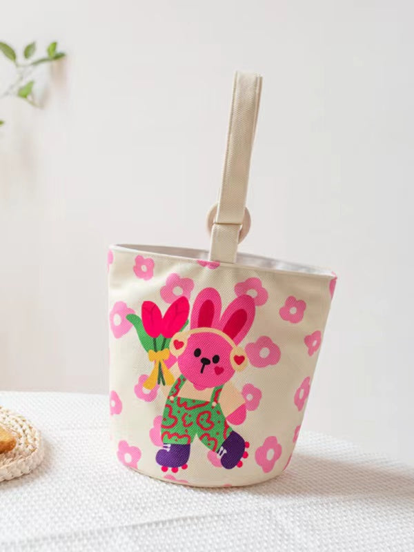 Cartoon Rabbit Shoulder Underarm Bucket Bag