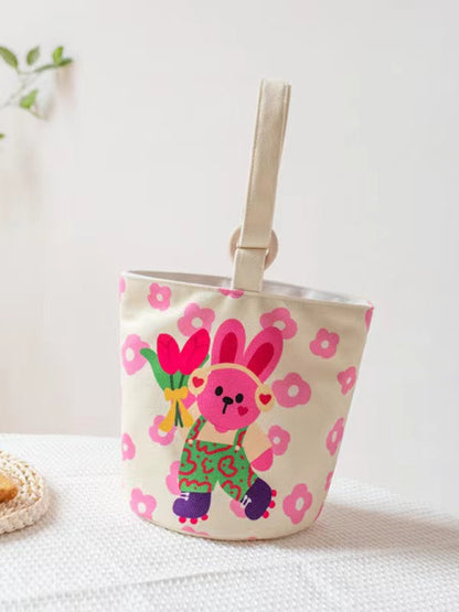 Cartoon Rabbit Shoulder Underarm Bucket Bag