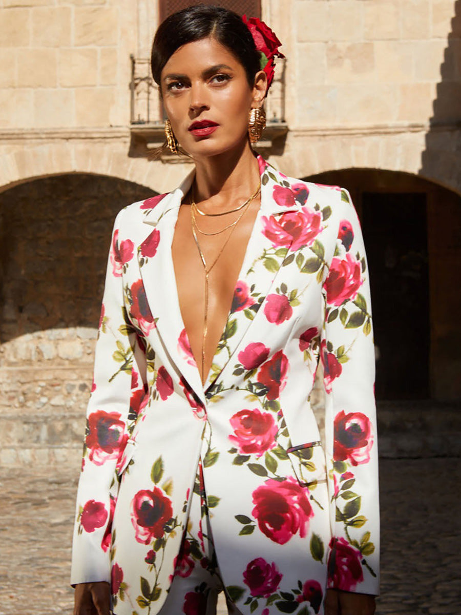 Anastasia Floral Blazer Pants Three Piece Set
