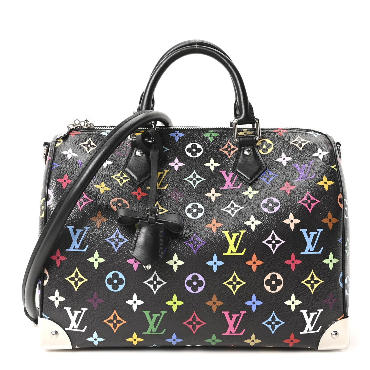 LV X TM Monogram Multicolor Speedy Soft 30 Black