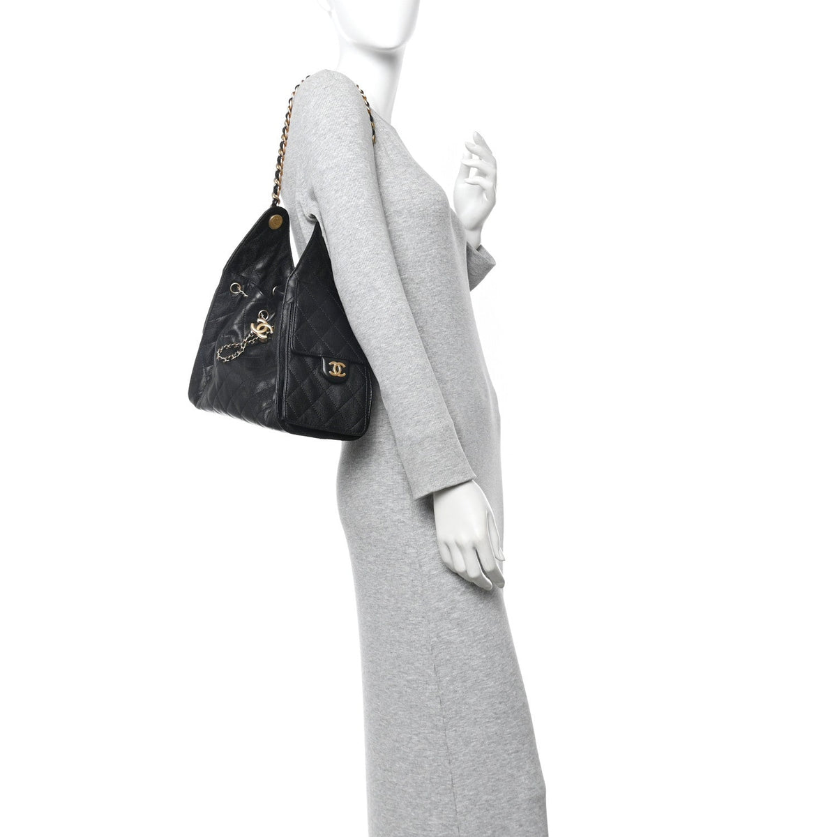 Caviar Quilted Small Chanel 25 Handbag Black