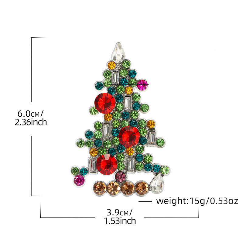 Fashion Rhinestone Christmas Tree Brooch