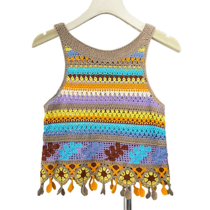 Vesty - Boho Colorblock Knit Vest- Comfortable &amp; Fit