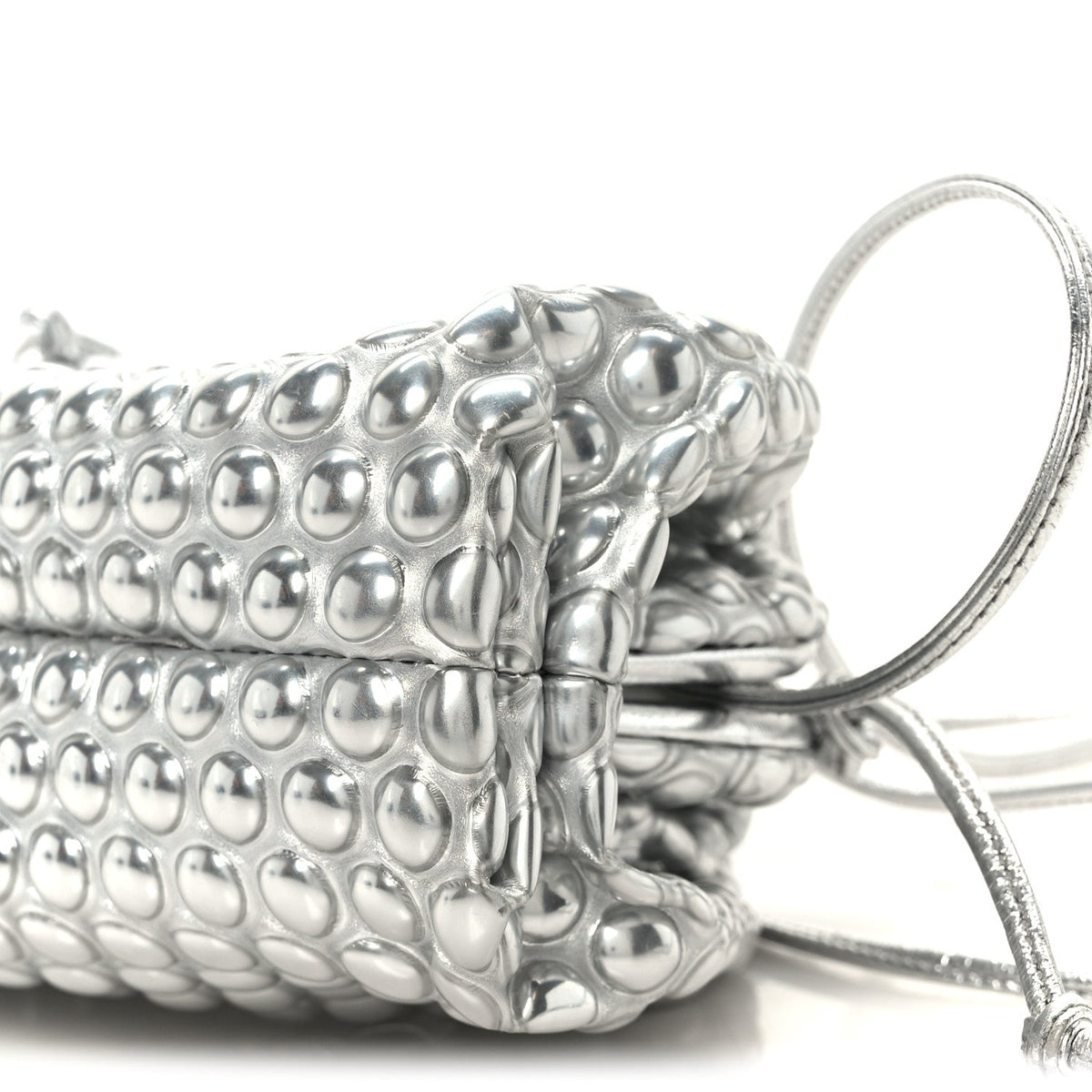 Metallic Fabric Bubble Wrap The Mini Pouch Silver