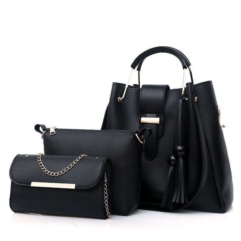 Tassel Shoulder Bag Handbag 3-Piece Sets