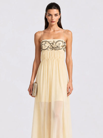 Elodie Sequin and Beaded Chiffon Dress