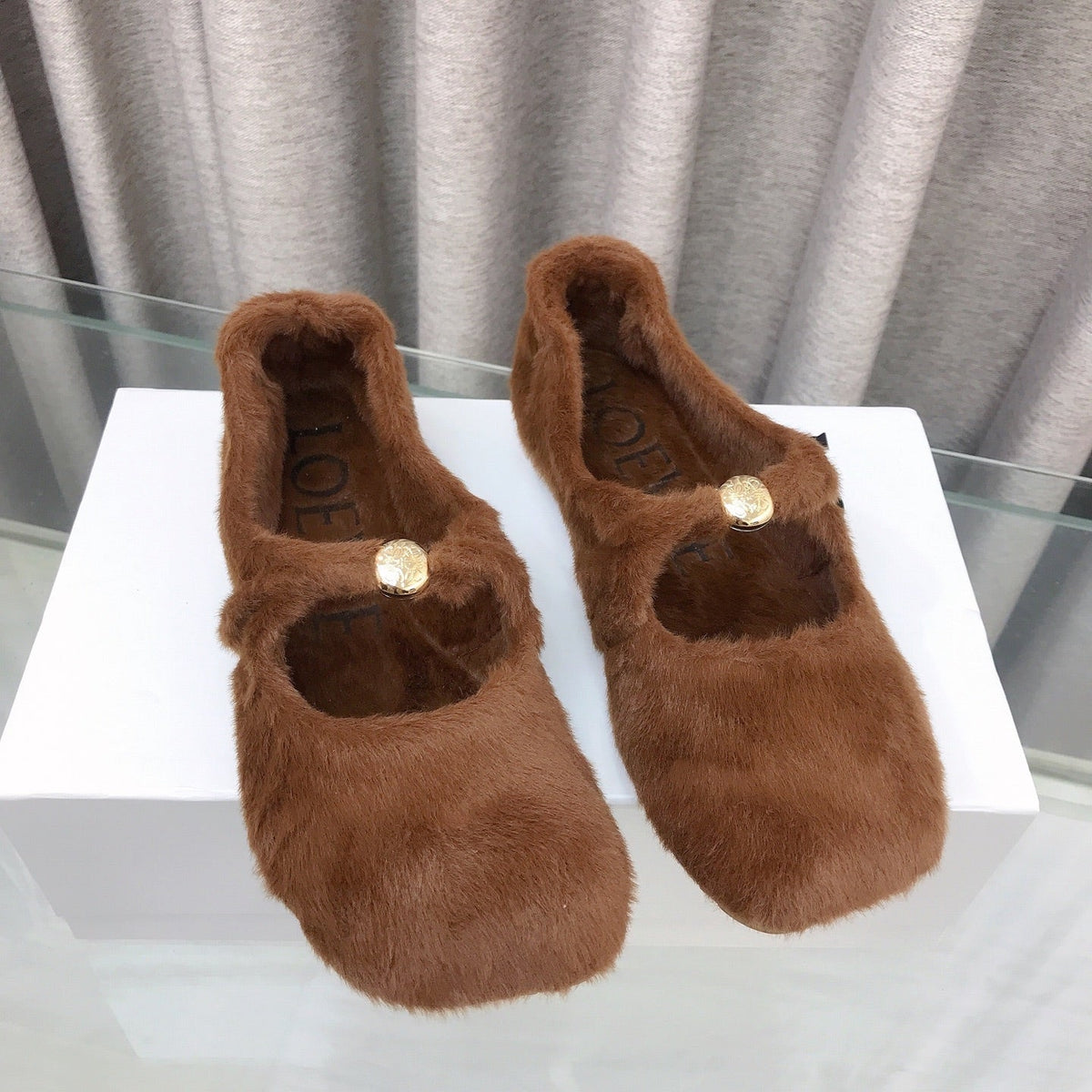 Loewe 2026 Ballet Flat Brown in Wool 597432