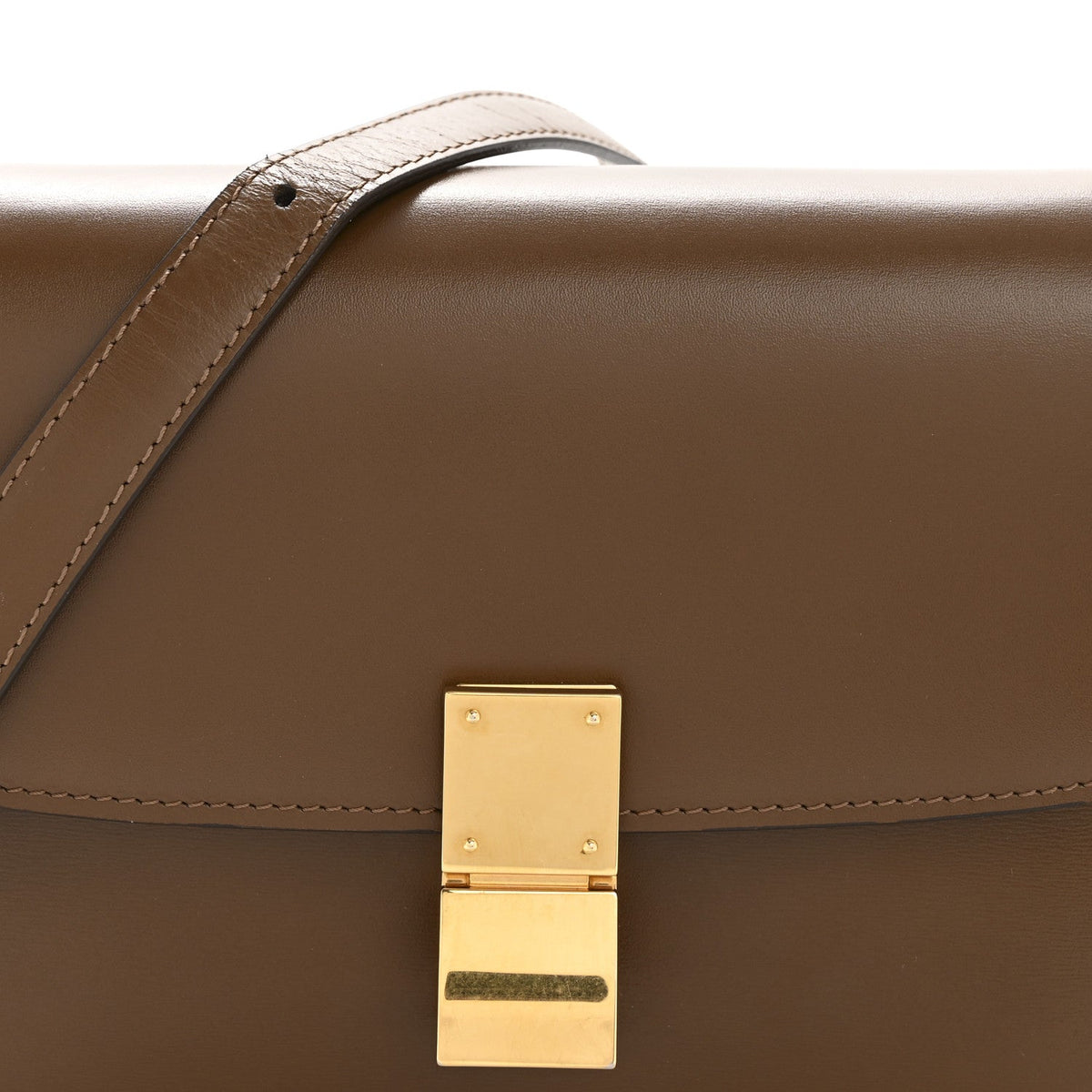 Smooth Calfskin Small Classic Box Flap Bag Camel
