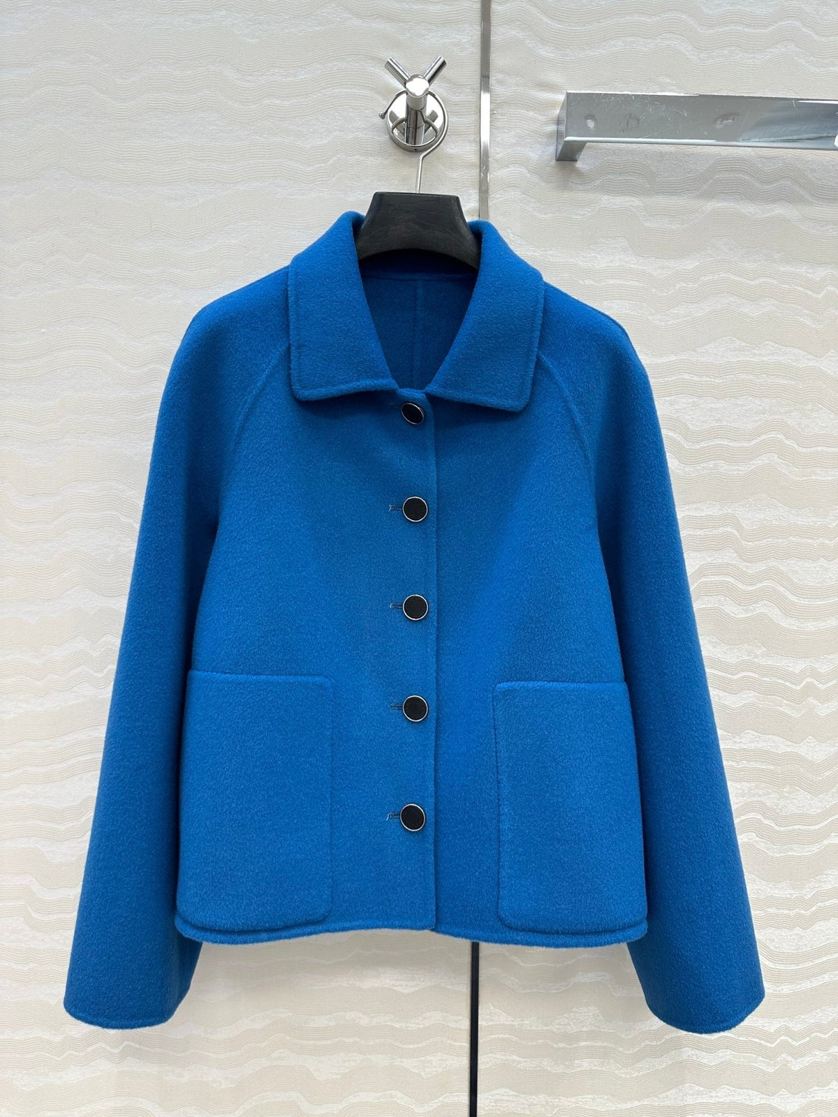 HM Coat Blue Wool and Cashmere 304569