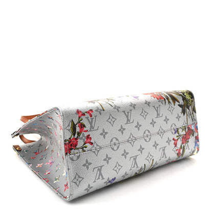 Metallic Monogram LV Garden OnTheGo MM Silver