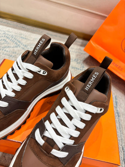 HM Jet Sneaker Brown & Coffee Brown Suede Calfskin 581328
