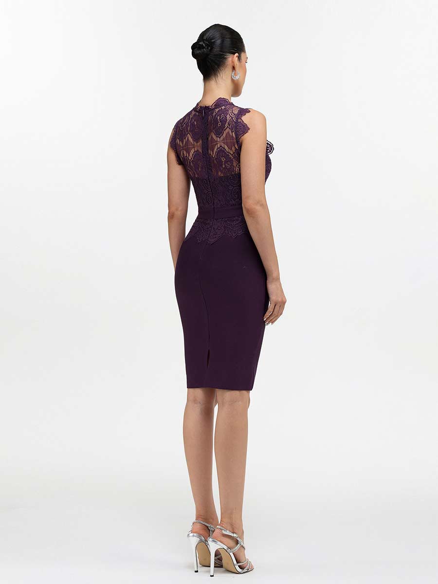 Noelle Lace Bandage Midi Dress