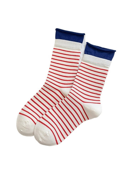 Rufia - Stripe Color-Block Mid-Calf Capsule Socks