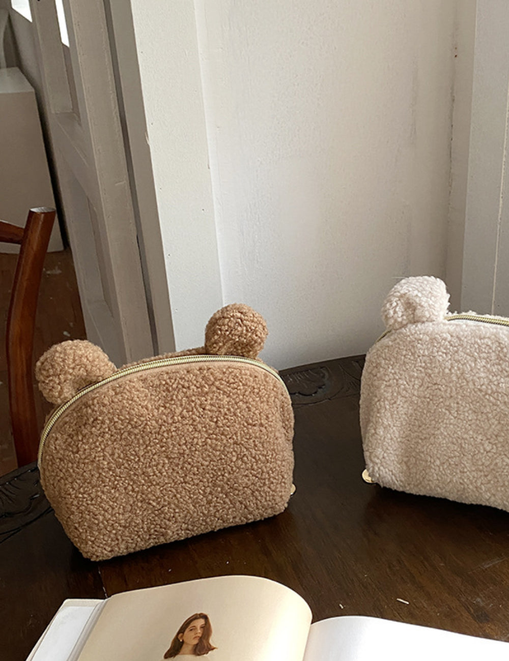 Portable Cute Plush Cosmetic Bag