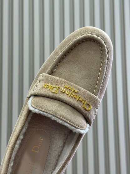 CD Alps Dior Boy Loafer Taupe Suede Wool 561809