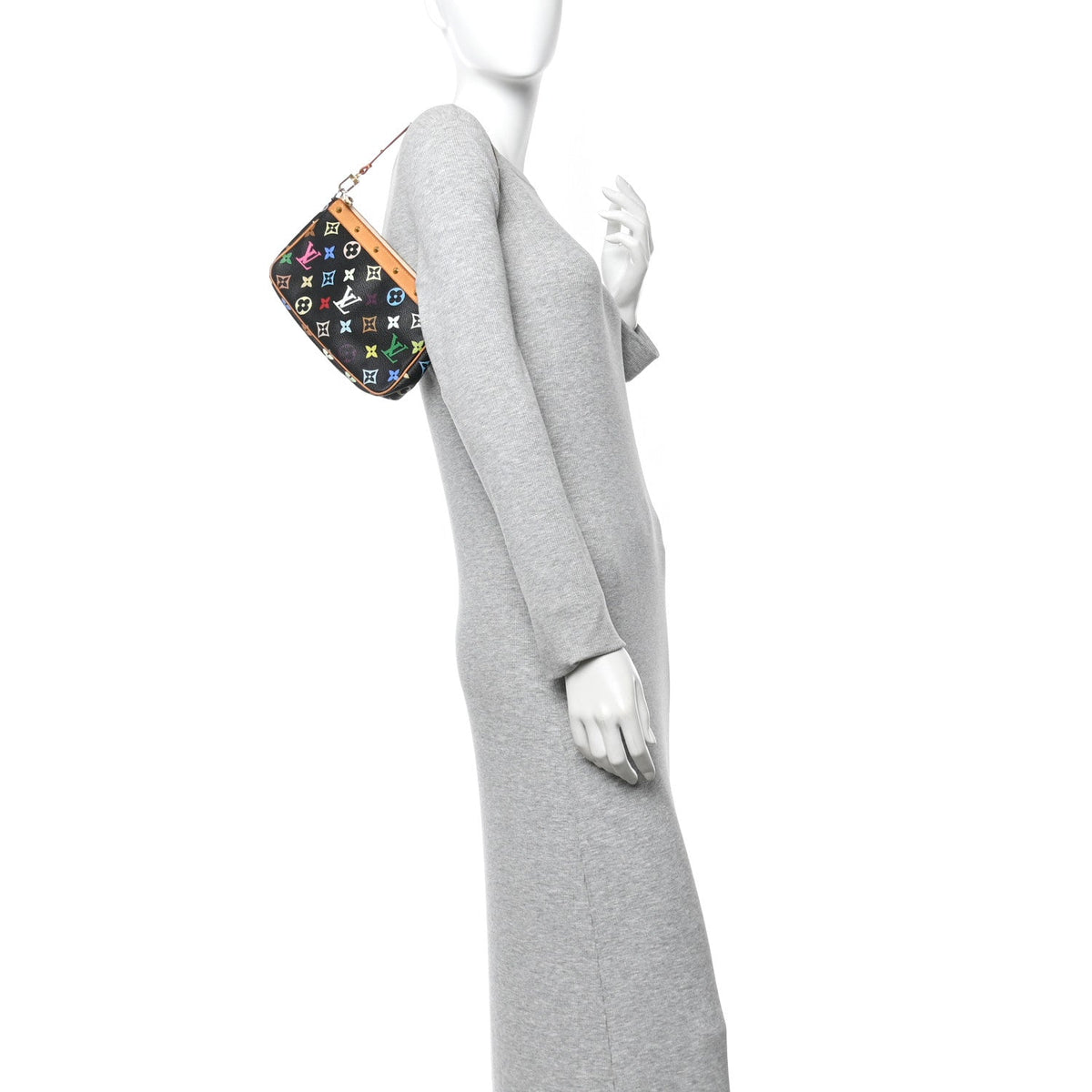 Monogram Multicolor Pochette Accessories Black