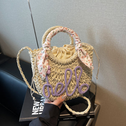 Cosbai - Small Seagrass Woven Handbag