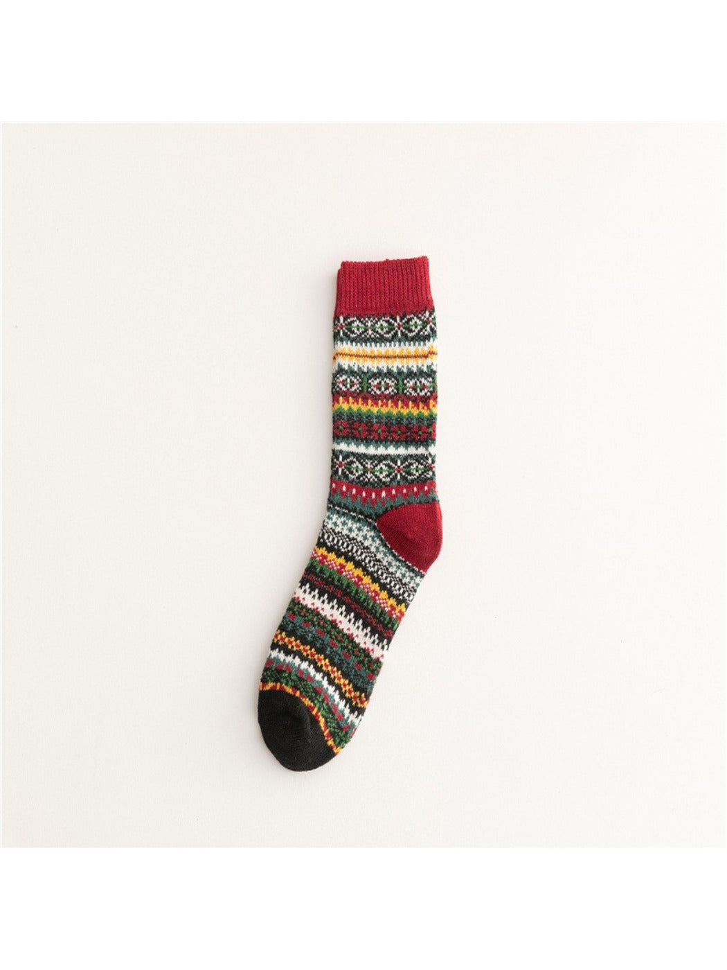 Rufia - Knitted Mid-calf Winter Socks with British Style