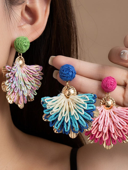 Earwish - Boho Woven Flower Earrings