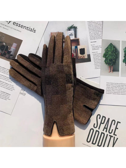 Gloving - Winter Touchscreen Gloves with Plaid Patterns