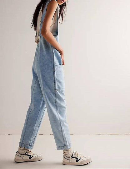 Vintage Pocket Loose Demin Jumpsuit
