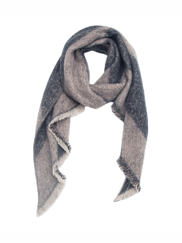 Fringed Keep Warm Plaid Shawl&Scarf
