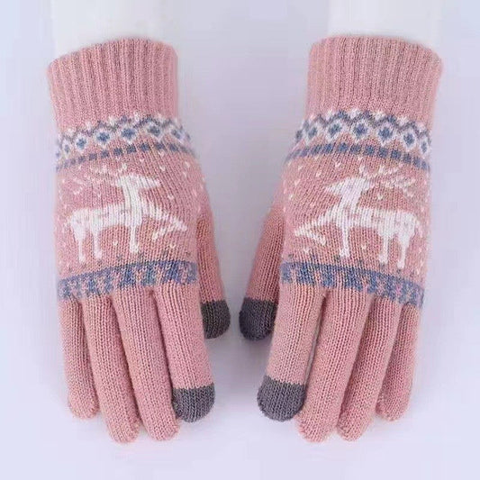 Kids Finger Touchscreen Knitted Gloves