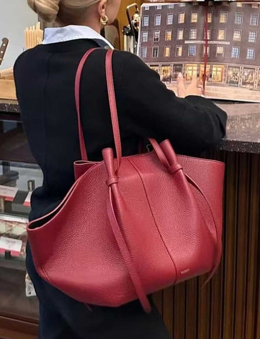 Minimalist Solid Color Large Capacity Tote Bag