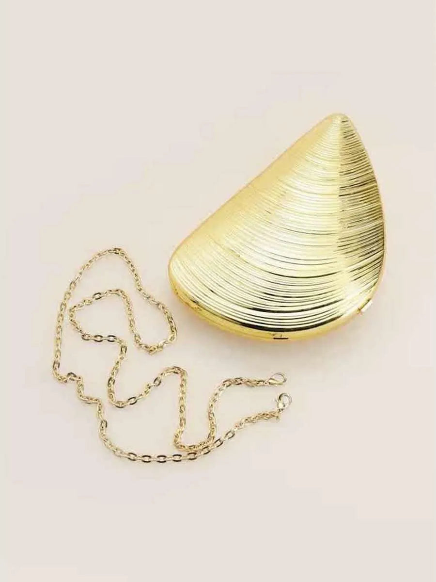 Chiara Metal Shell Shapped Clutch
