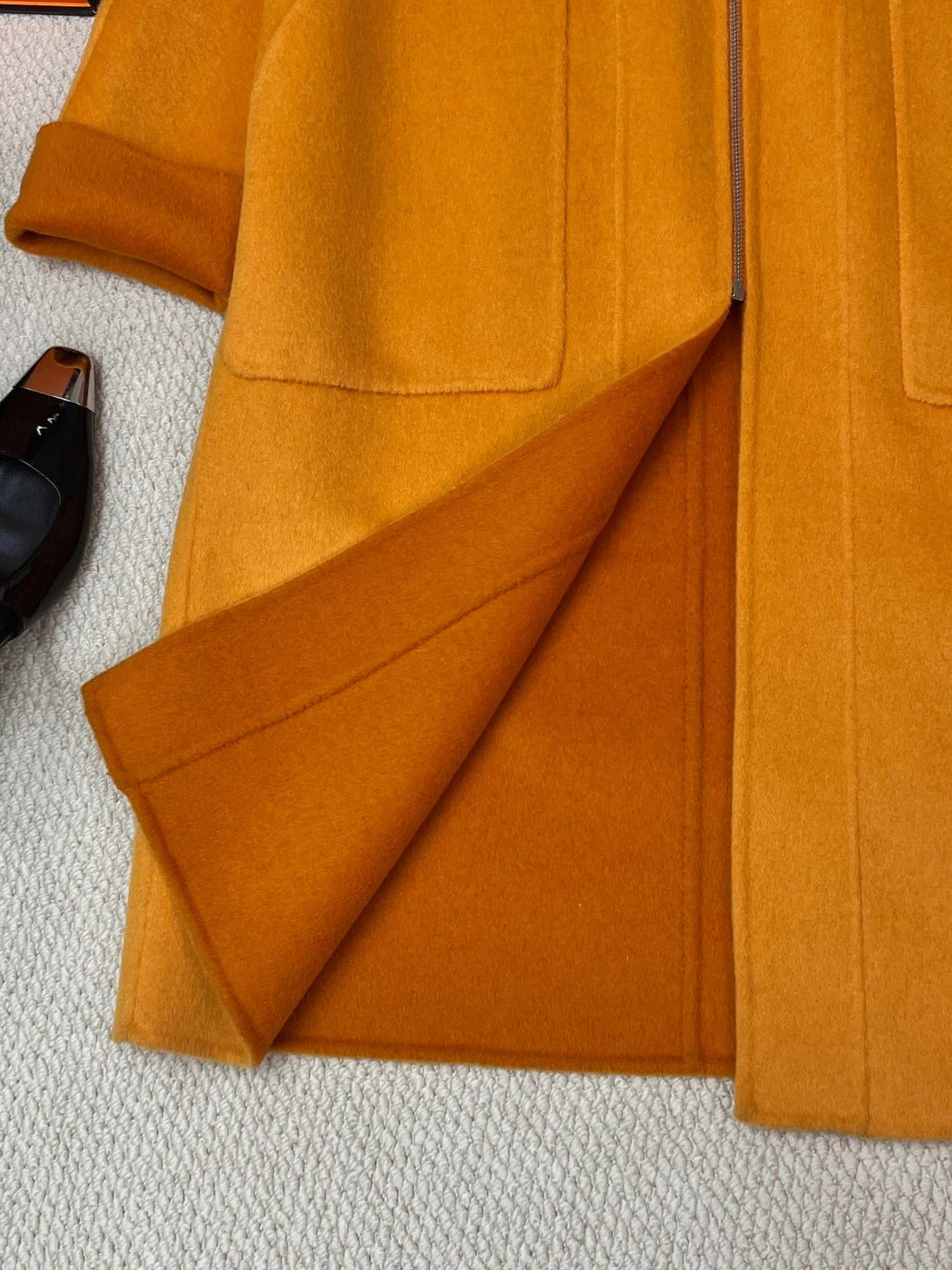 HERMES 25S REVERSIBLE LONG CASHMERE COAT 244