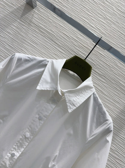 Gucci 2025 Shirt Dress White Cotton