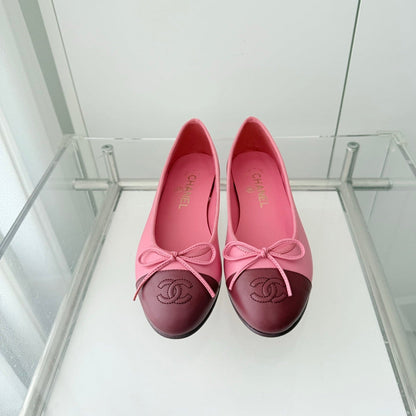 ballet flats pink mix burgundy  lambskin 566821