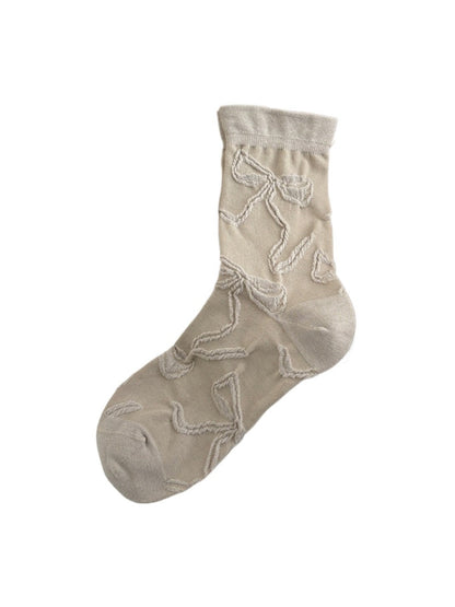 Rufia - Cute Mid-calf Socks with Bow Patterns