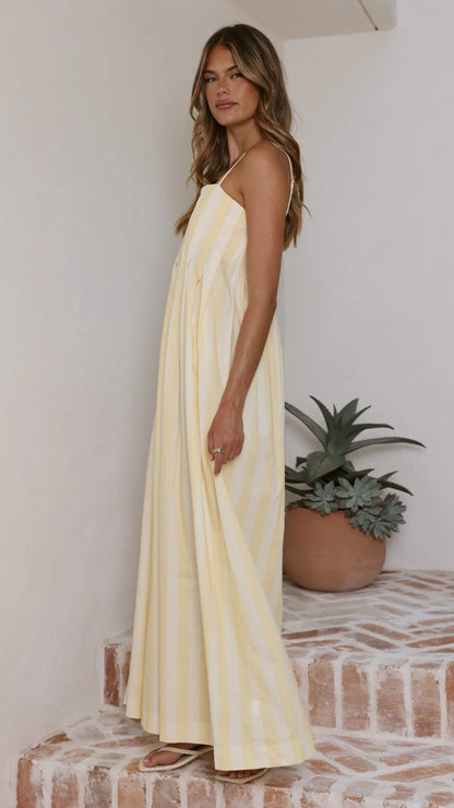 Pippa Maxi Dress - Yellow Stripe