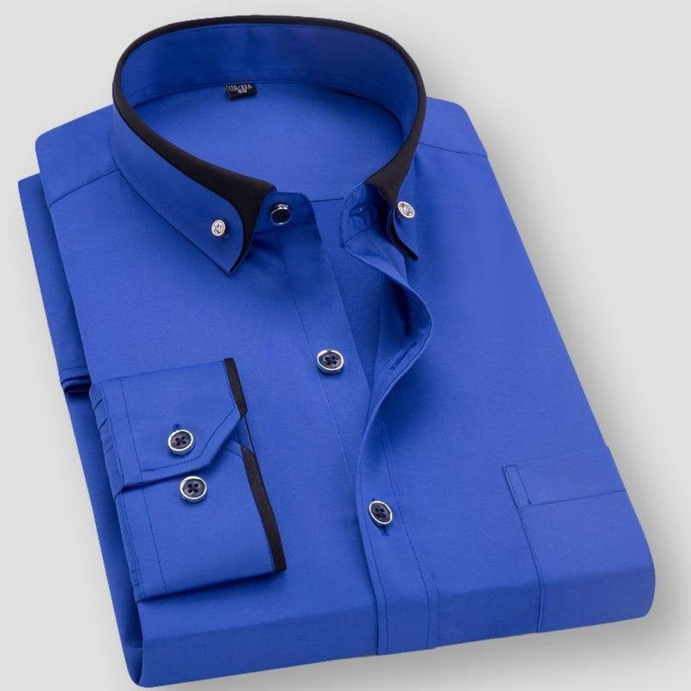 Sky Madrid Dual Tone Long Sleeve Shirt