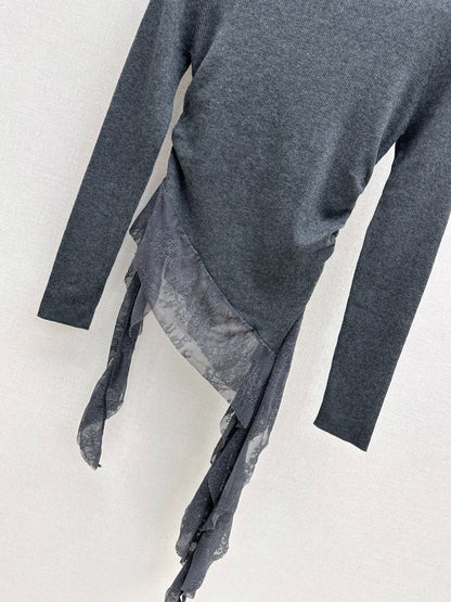 MIUMIU LONG-SLEEVE KNIT TOP STYLE 820