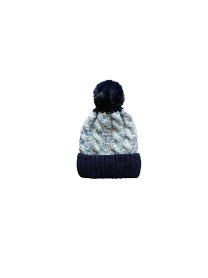 Haila - Speckled Knitted Beanie with Pompom