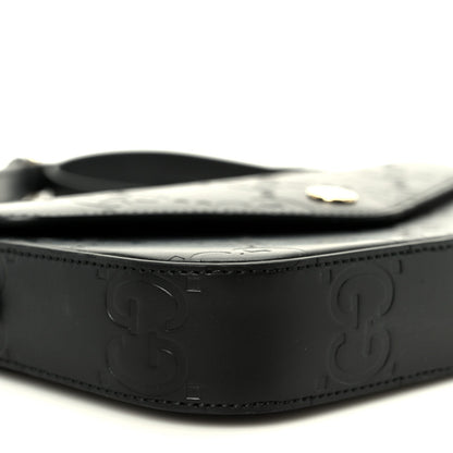 Gilbert Calfskin GG Super Mini Shoulder Bag Black