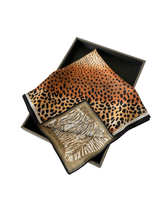 Scarvii - 24" Vintage Elegant Print Square Scarf - 6 Styles