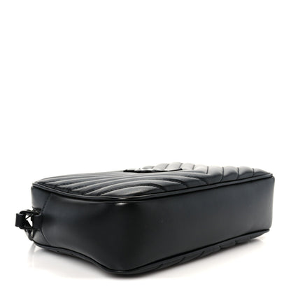 Calfskin Matelasse Monogram Monochrome Lou Camera Bag Black