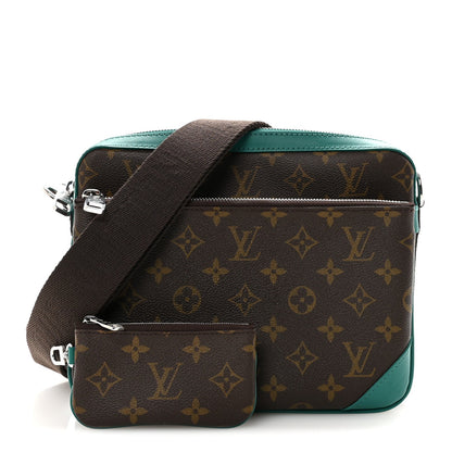 Monogram Macassar Trio Messenger Borneo Green