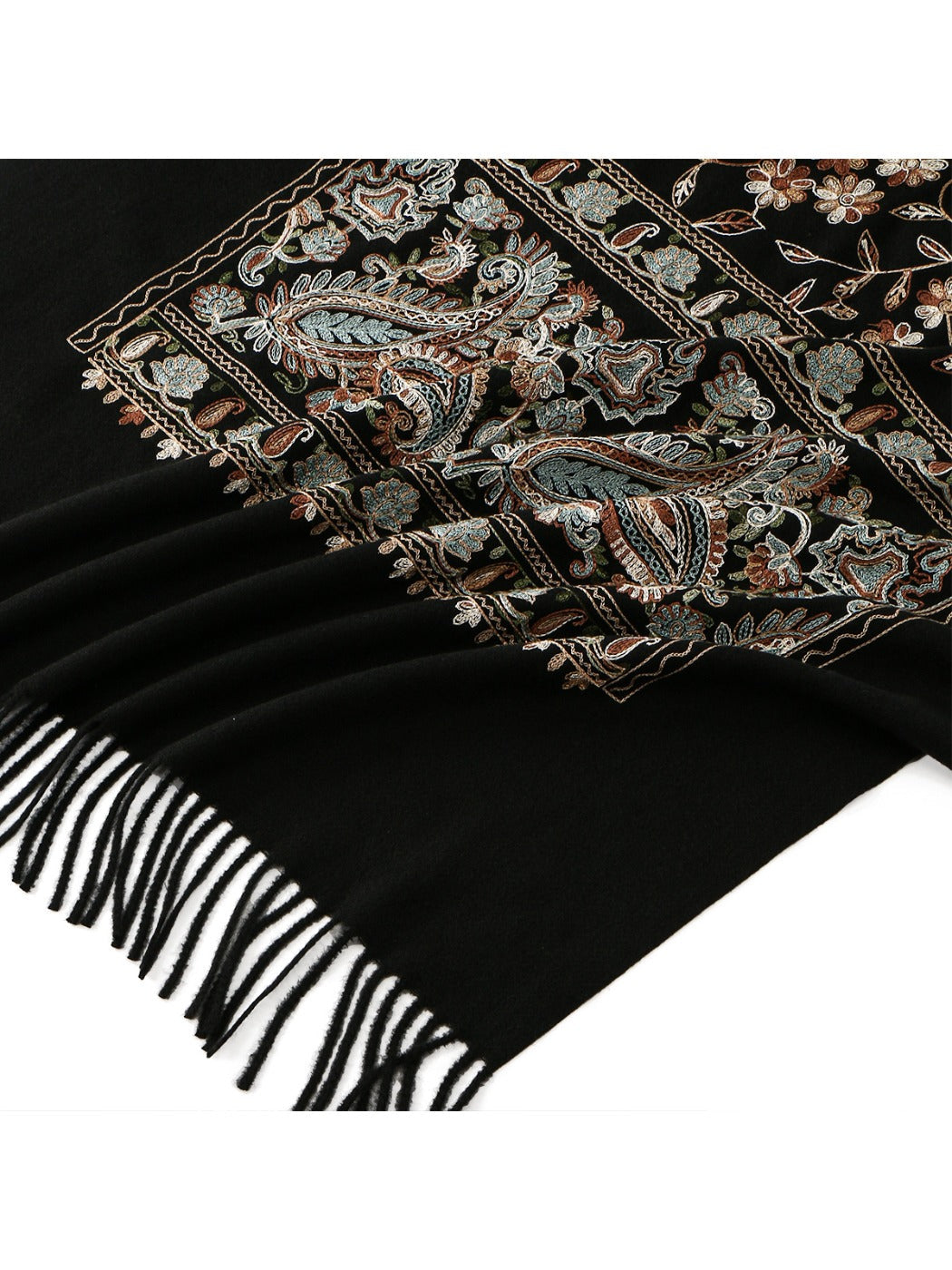 Sscarvii - Bohemian Embroidered Winter Shawl Scarf