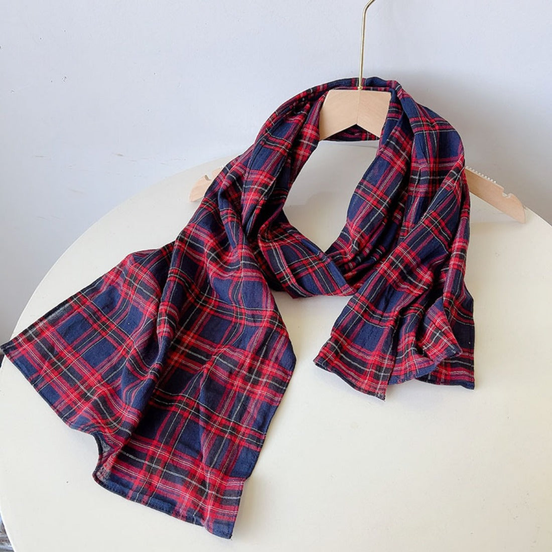 Scarvii - Vintage Plaid Striped Scarf
