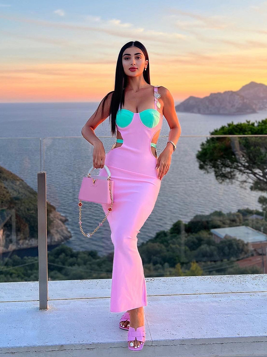 Valentina Maxi Dress In Pink