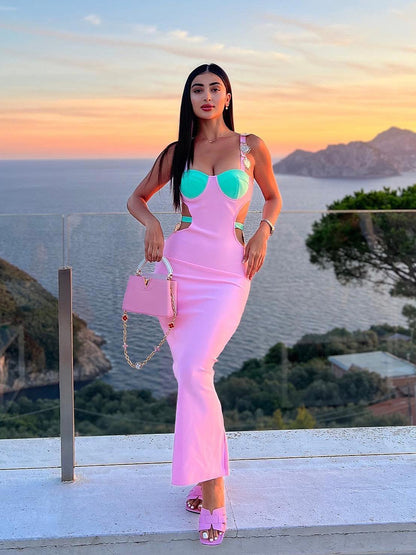 Valentina Maxi Dress In Pink