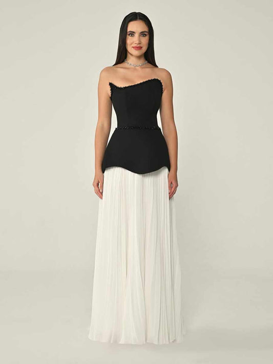 Isadora Diamond Strapless Maxi Dress