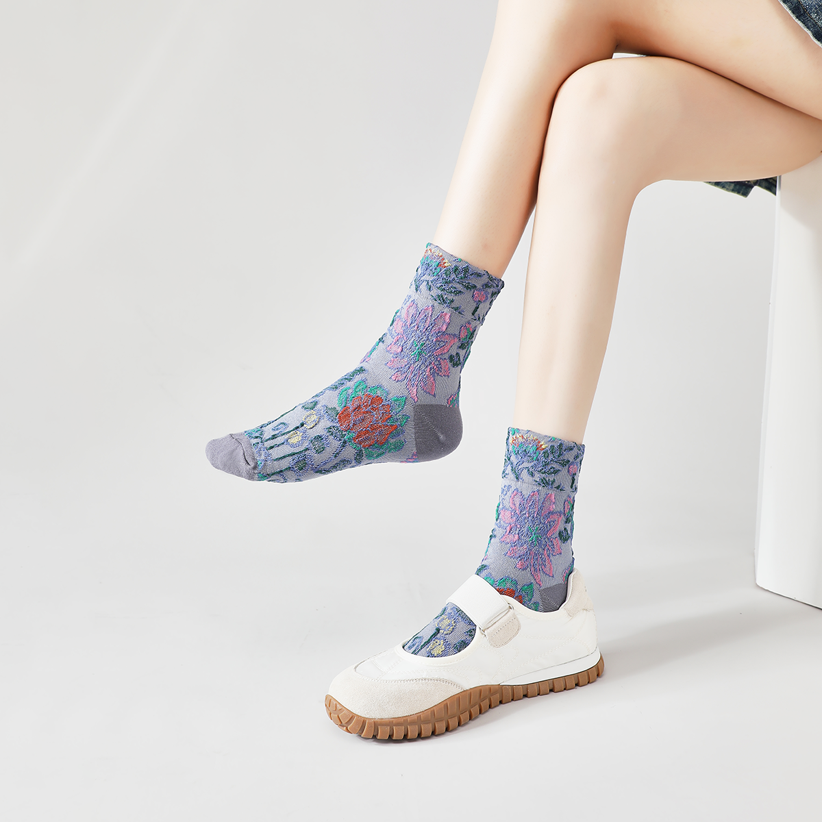 Rufia - 3D Flower Bohemian Women's Socks