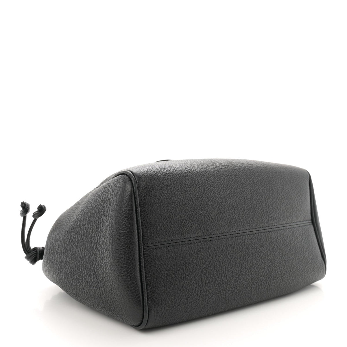 Calfskin Cuir Small Triomphe Cabas Drawstring Black
